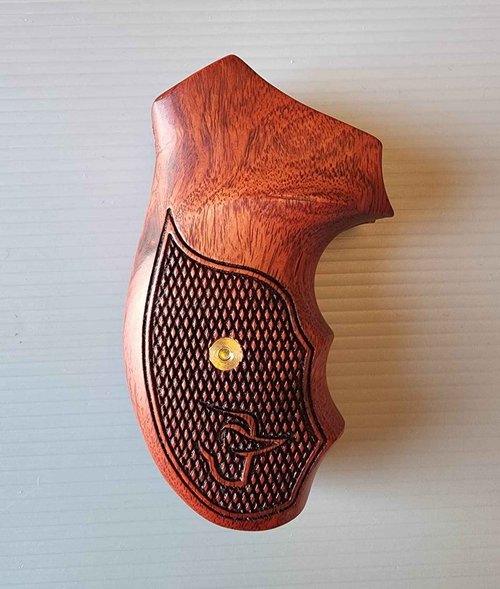BMPL Deluxe Hardwood New Taurus Model 85 856 M M85 M856 .38 Special 2'' 2 inch Grips Hard Wood Laser Checkered Finger Groove Handmade Handcraft