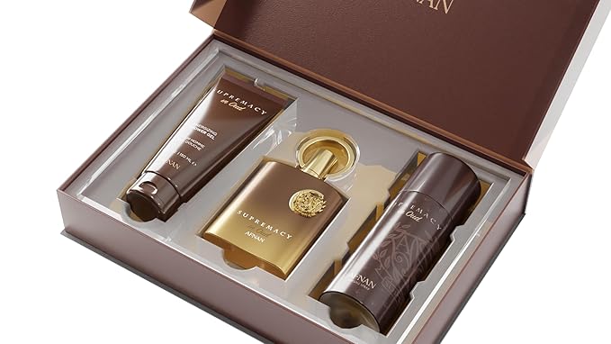 Afnan Supremacy in Oud Luxury Perfume Gift Set - Extrait De Parfum (3.4 oz) + Deodorant (5.1 oz) + Shower Gel (5.1 oz) | Intense & Opulent Oud Fragrance