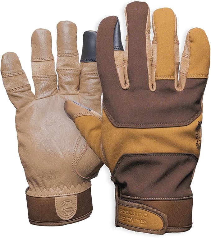 Glacier Glove Unisex El Jefe Gloves - Durable Breathable Quick-Drying Touchscreen Compatible Leather Outdoor Hunting Gloves