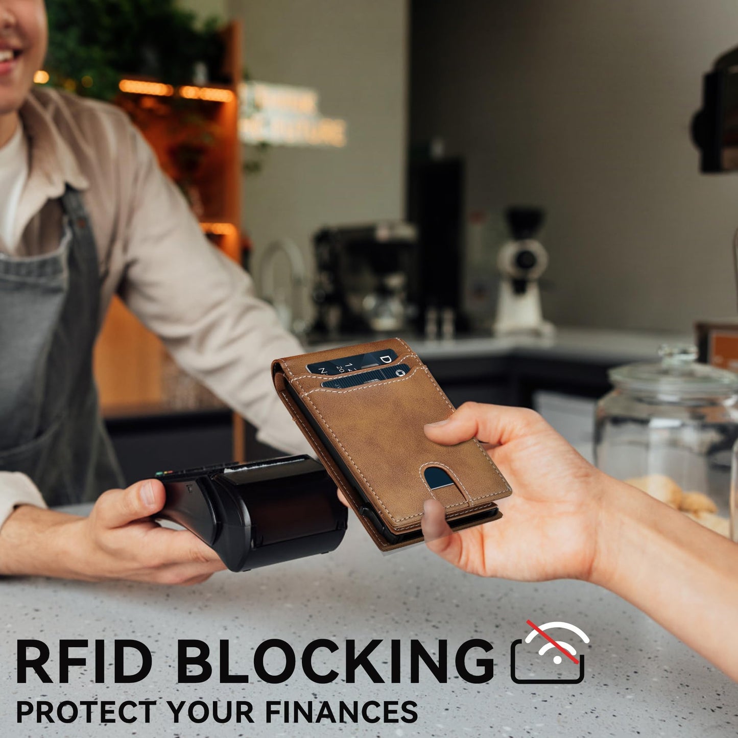 Gifts For Father Dad From Daughter Son: Rfid Slim Smart Wallet - Gift For Father Dad Husband at Birthday Anniversary Father's Day