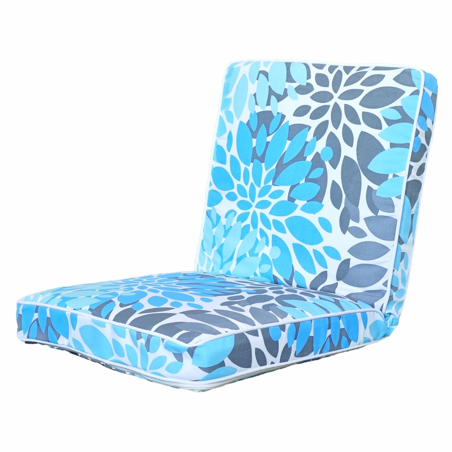 Floor Chair with Back Support Adjustable Position Floor Gaming Chair , Couch Recliner, Floor Couch, Removable Meditation Chair Cushion Indoor or Outdoor Seasonal All Weather Replacement (Light Blue)