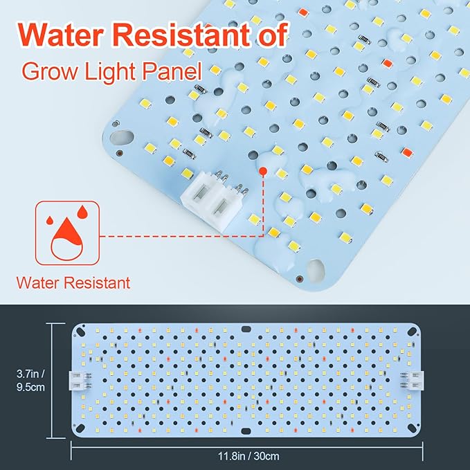 6-Pack Panel Grow Lights for Indoor Plants, FECiDA 2026 LED Plant Grow Light for Under Cabinet Plants, Full Spectrum Growing Lamp with 4,8,12,16,20 Hr Timer, Free Linking