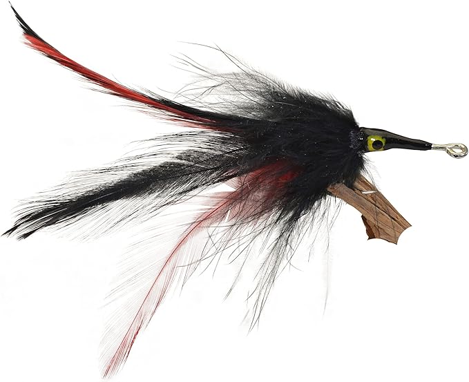 3 Flies | Black Death Tarpon Saltwater Streamer Fly | 3/0 Mustad Fly Hooks | Target Redfish, Snook, Barracuda, Shark, Tuna...