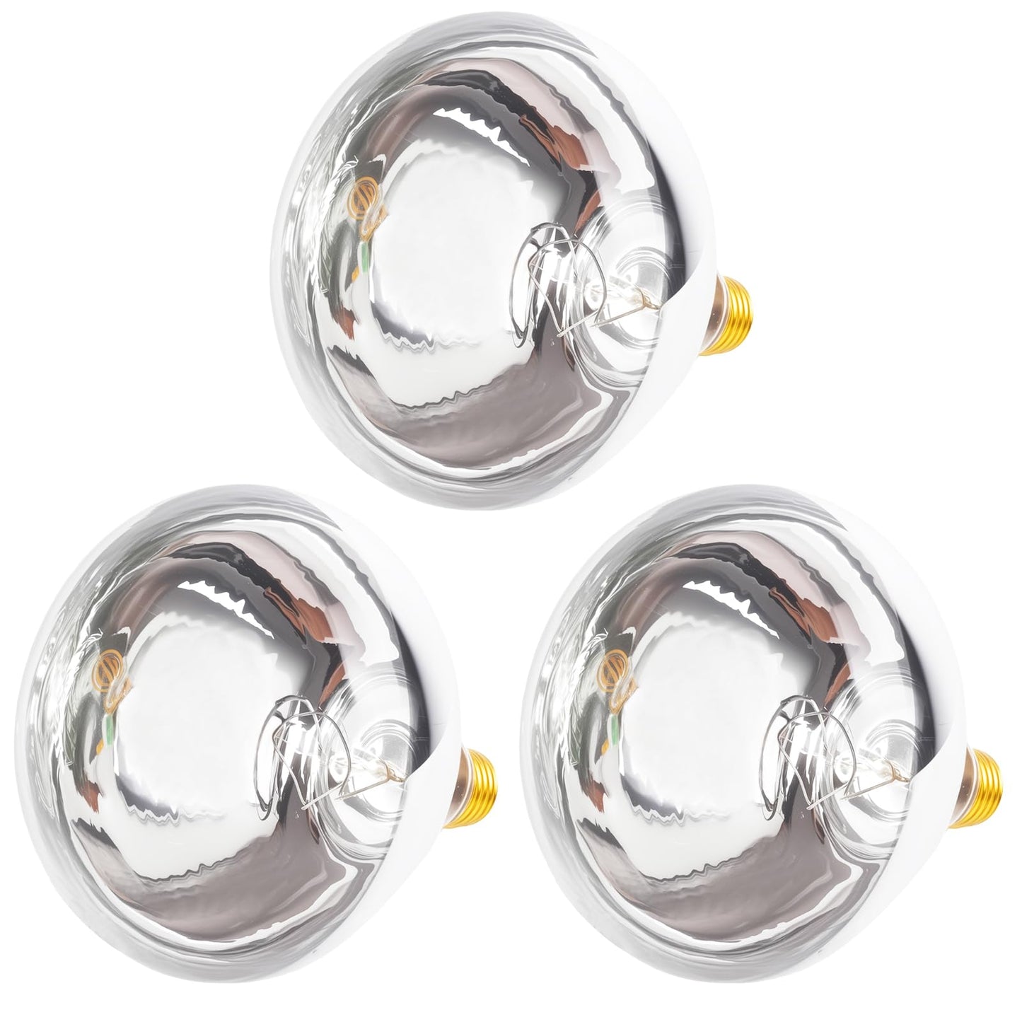 3 Pack Heat Lamp Bulb Replacements for Food Heat Lamp, 250W Heat Lamp Light Bulbs Infrared Heat Bulb, 120v Heating Lightbulbs with E26 Base (3)