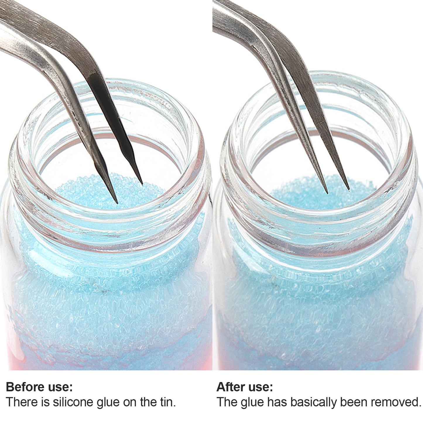 2 Pcs Tweezer Cleaner for Lash Tools 30ml Tweezer Cleaning Sponge Balls Without Residue Increase Friction Liquid Glue Remover Cl