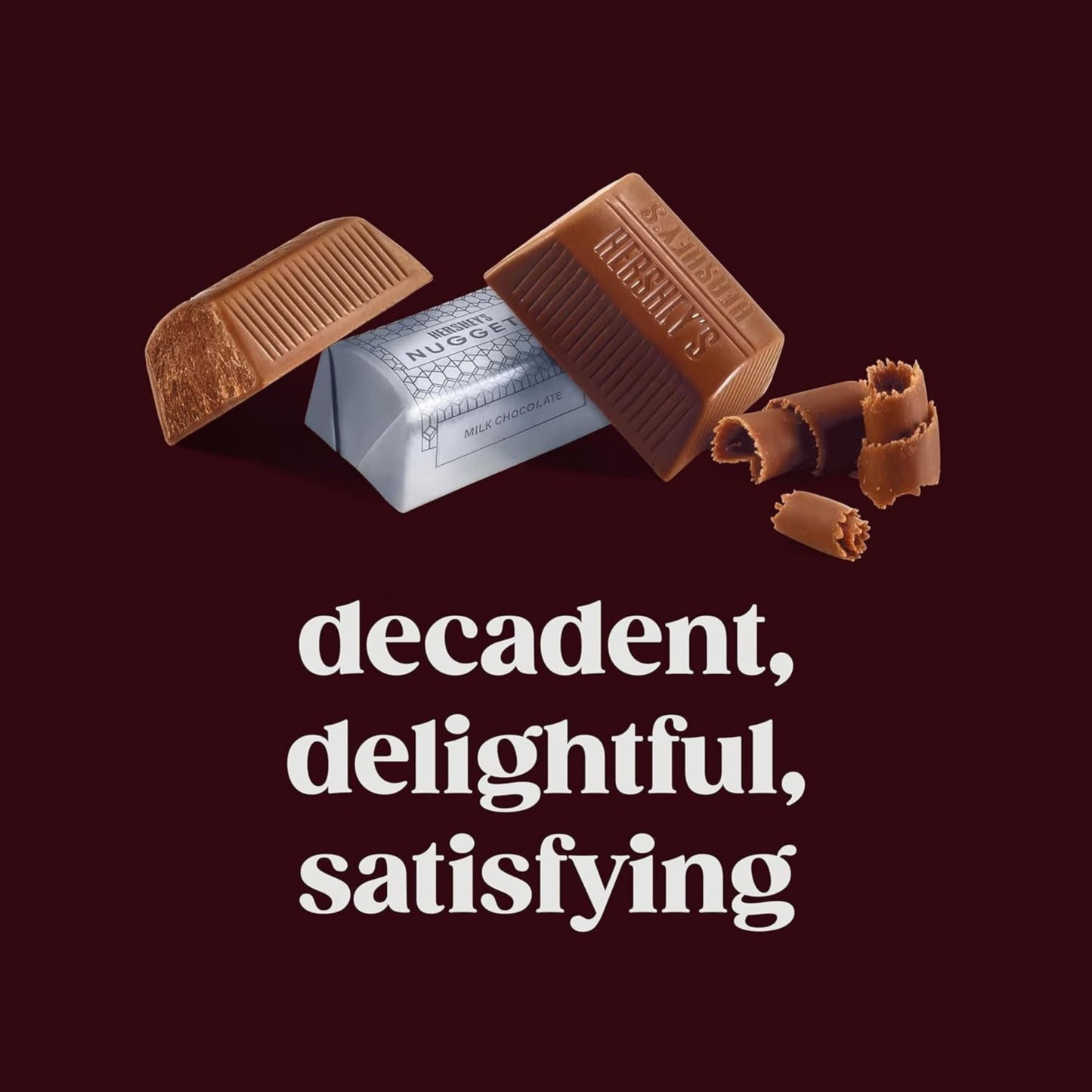 Milk Chocolate Nuggets (1.5Lb, Approx. 65 Pieces) – Individually Wrapped Candies for Gifting and Everyday Indulgence