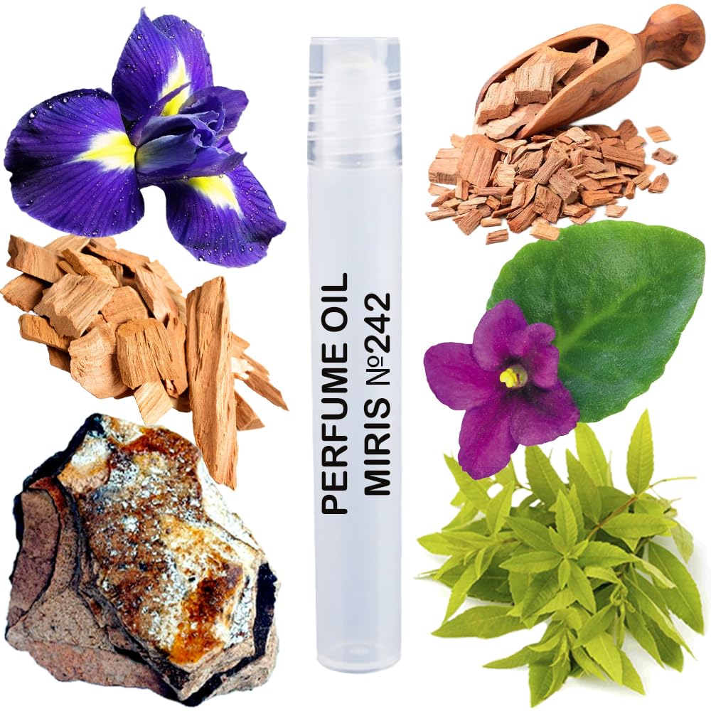 MIRIS No. 242, Inspired by Green Irish Tweed, Long-Lasting Perfume Oil for Men Roll-On, Rollerball 0.34 Fl Oz / 10 ml