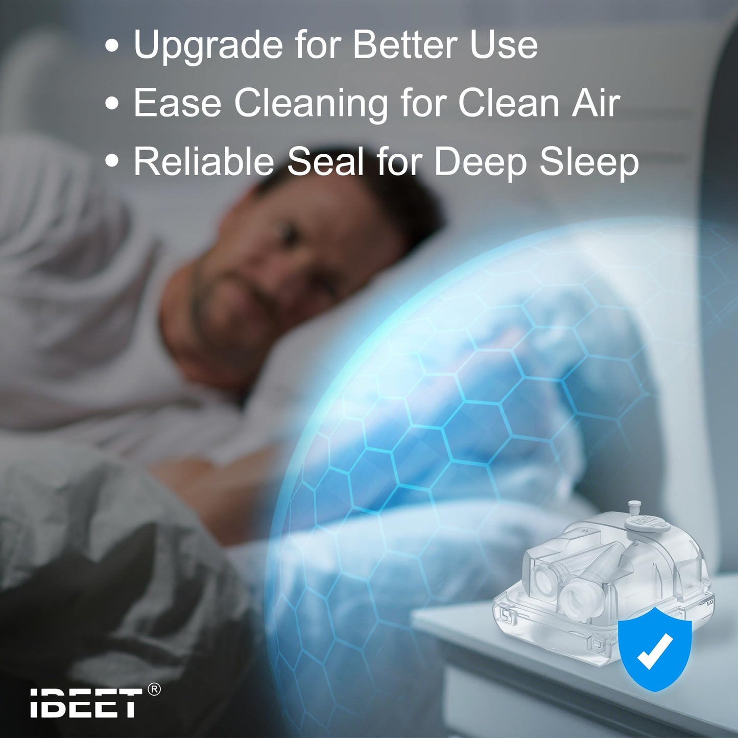Water Chamber Repalcement for Airsense 11 w/Tubing Adapter & 5FT Silicone Tube Compatible with So Clean Device - One for Two Uses, IBEET Improved Water Tank Replacement CPAP Supplies for Aircurve 11