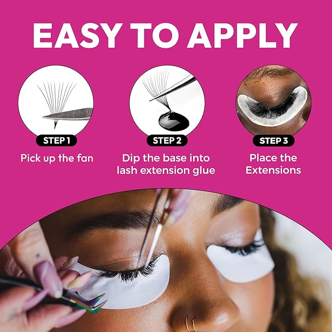 Eyesy Lash 500 Promade Fans - Volume Premade Lash Fans for Eyelash Extensions Pointy Base Handmade Loose Pre Made Eyelashes Middle Stem Soft and Lightweight (10D 0.03 C 11mm)