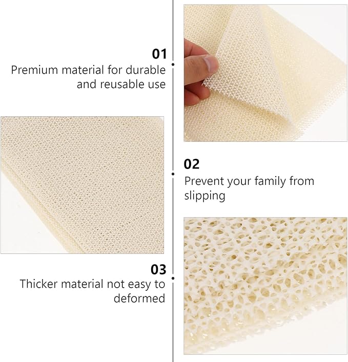 Latex Anti-Skid Rug Pads Non-Slip Multi-Function Gripper for Hardwood and Vinyl Floors Cushions Sofas Mattresses Beige Carpet Mat Pads