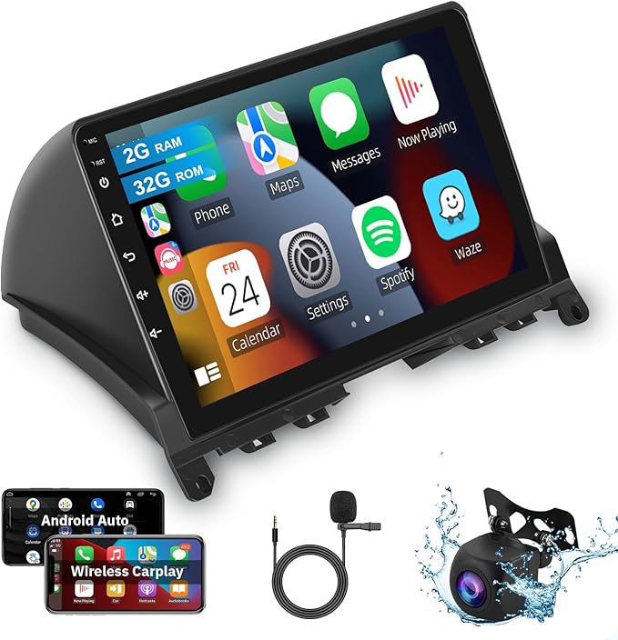 Android Car Stereo for Mercedes Benz C Class W204 S204 2006-2011 Support Wireless Carplay with 9” Touchscreen 2+64G HiFi A...