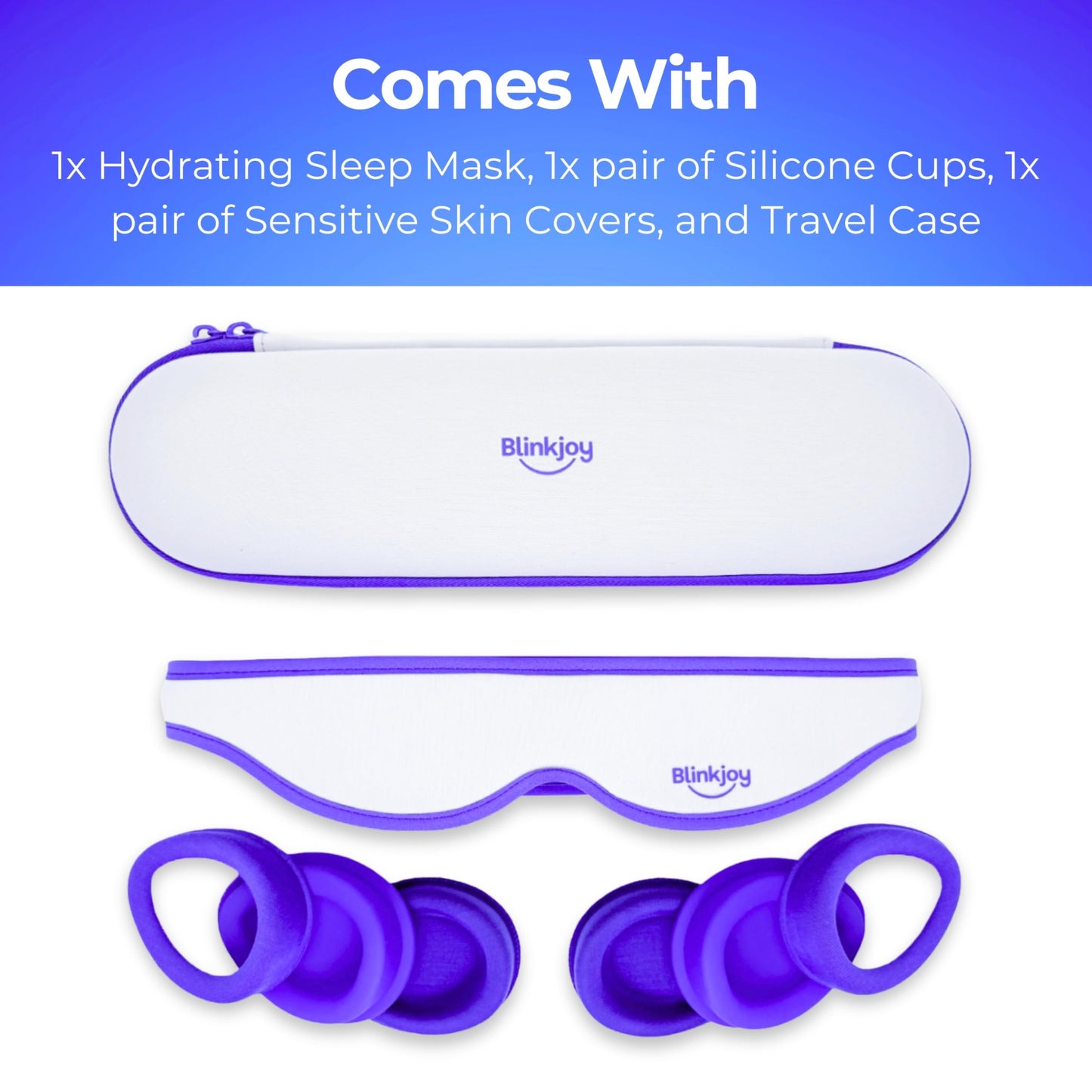 Blinkjoy Hydrating Sleep Mask for Dry Eye Relief – Moisture-Sealing Blackout Eye Mask Protects from Dust & Drafts, Preserves Eye Drops & Ointment, Lightweight (2nd Gen)