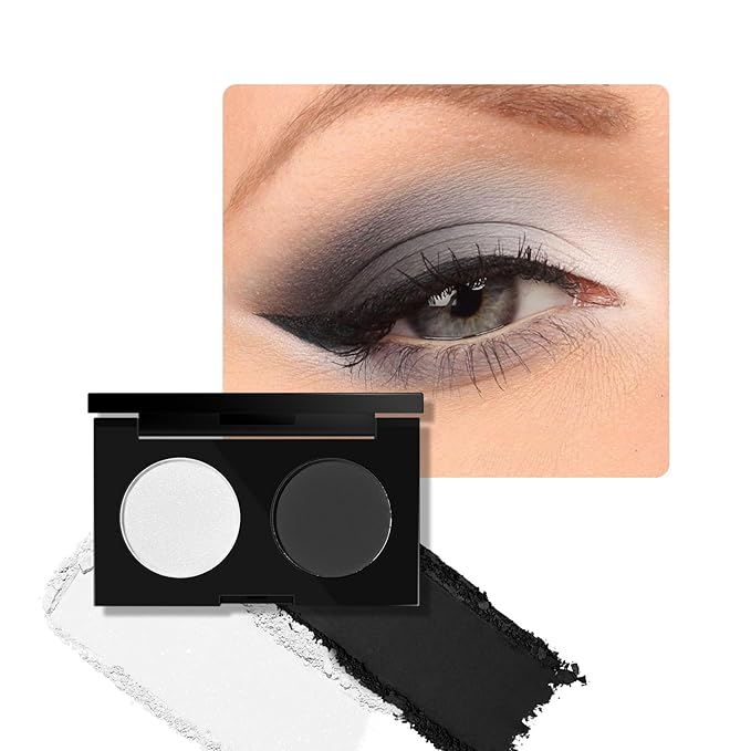 KYDA 2 Color Eyeshadow Palette, Taupe Brown and Matte Nude Eyeshadow Powder, Highly Pigment, Soft and Blendable Makeup for Daily Look -06