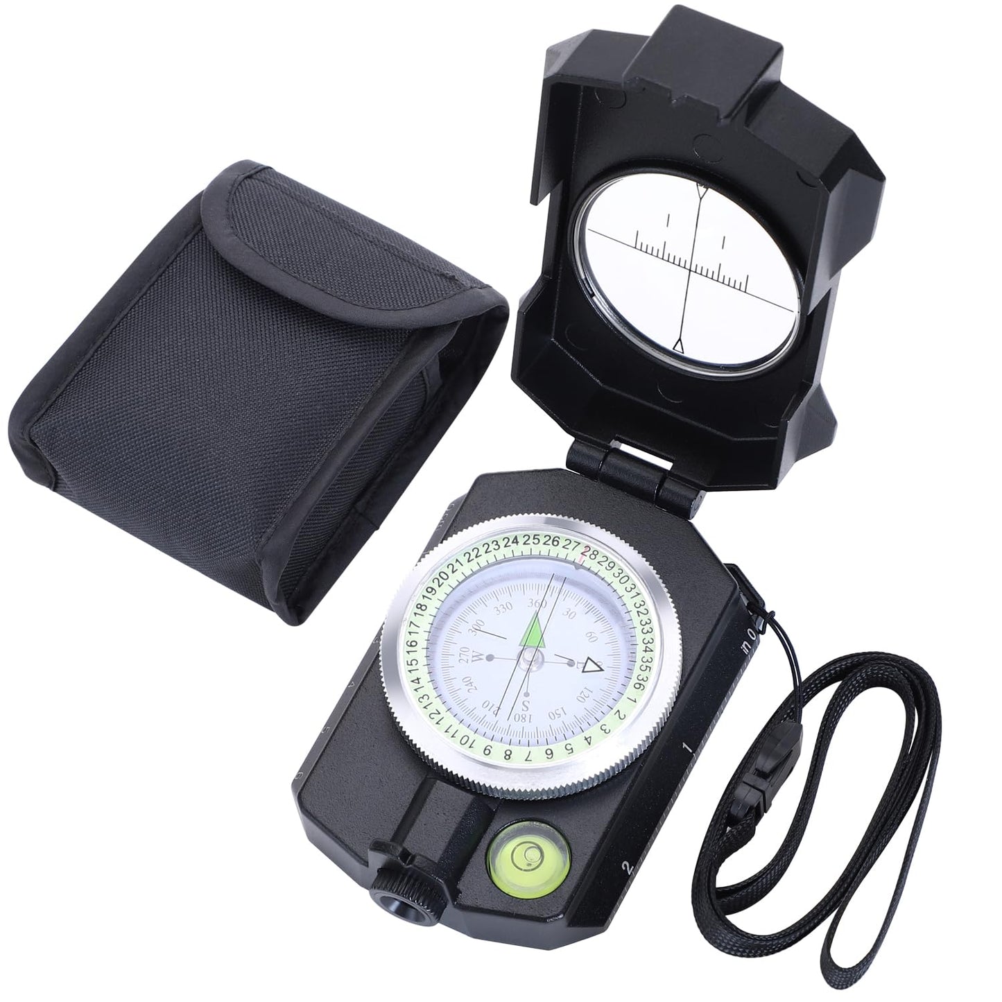 Sportneer Compass Survival Hiking Military Waterproof Lensatic Compass With Inclinometer For Camping Hunting