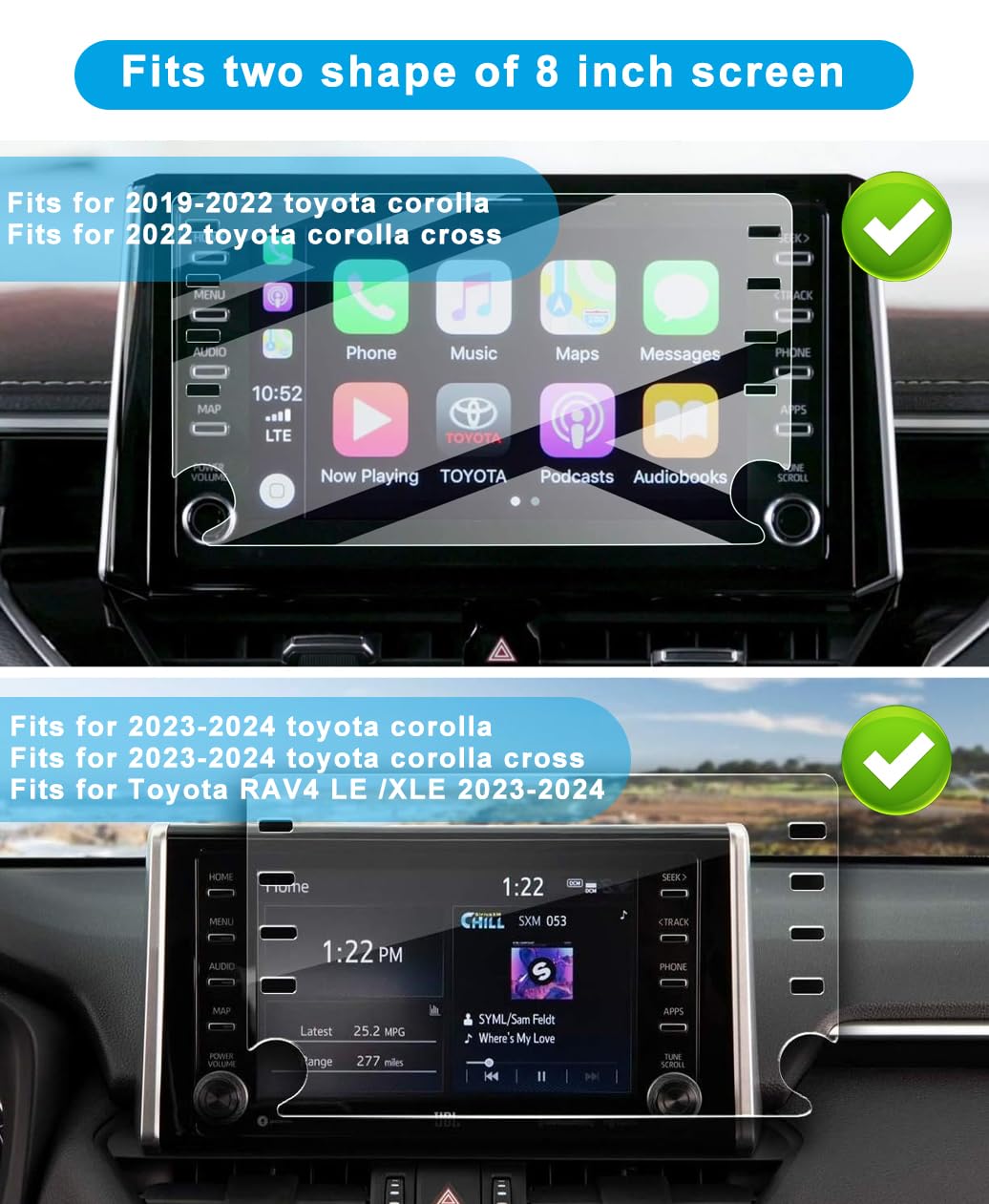 Kephth Car Phone Holder For Toyota Corolla/Corolla Cross Accessories 2019 2020 2021 2022 2023 2024 2025 Dash Mount Cell Phone Ho