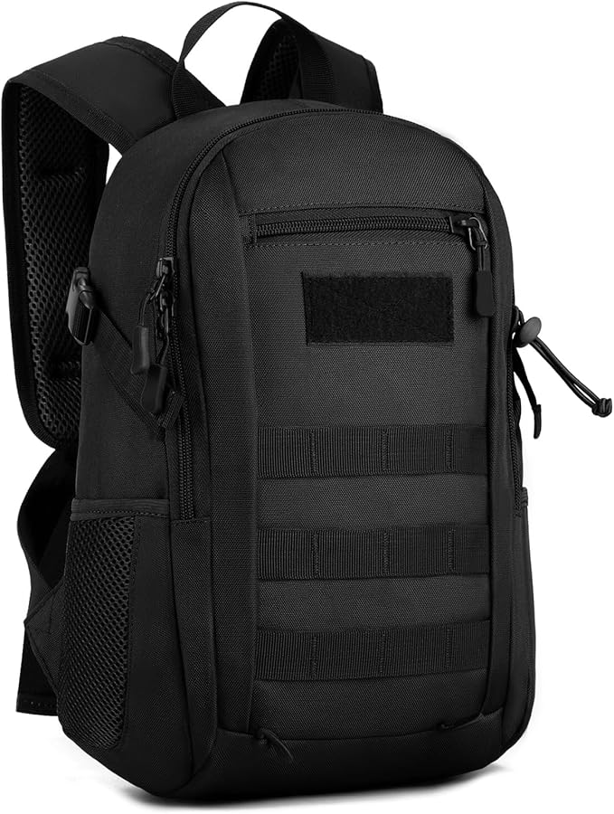 Wowelife Small Tactical Backpack for Men, Mini Tactical Backpack 10L Kids, Small Military Day Pack, Molle Bag Black for Me...