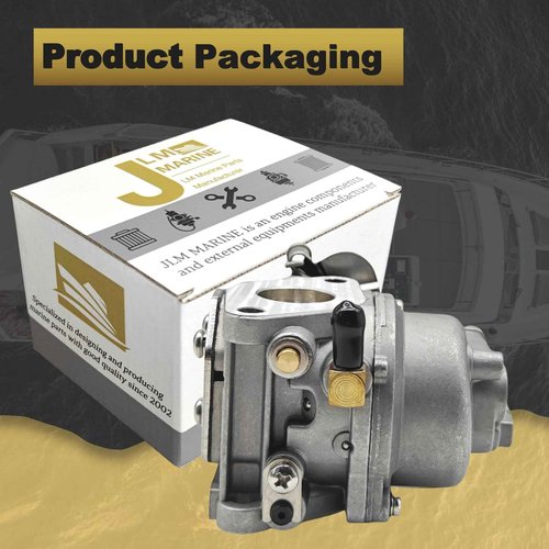 JLM MARINE 68T14301 Boat Engine Carburetor for Yamaha 4 Stroke 6 8 9.9 HP Outboard Motors 68T-14301-11 68T-14301-10