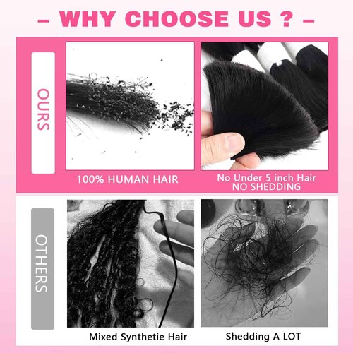 Liqusee Human Braiding Hair 100g One Bundle/Pack 24 Inch Natural Black Body Wave Curly Bulk Human Hair for Braiding No Weft 100% Unprocessed Brazilian Human Hair Braiding Hair for Boho Braids