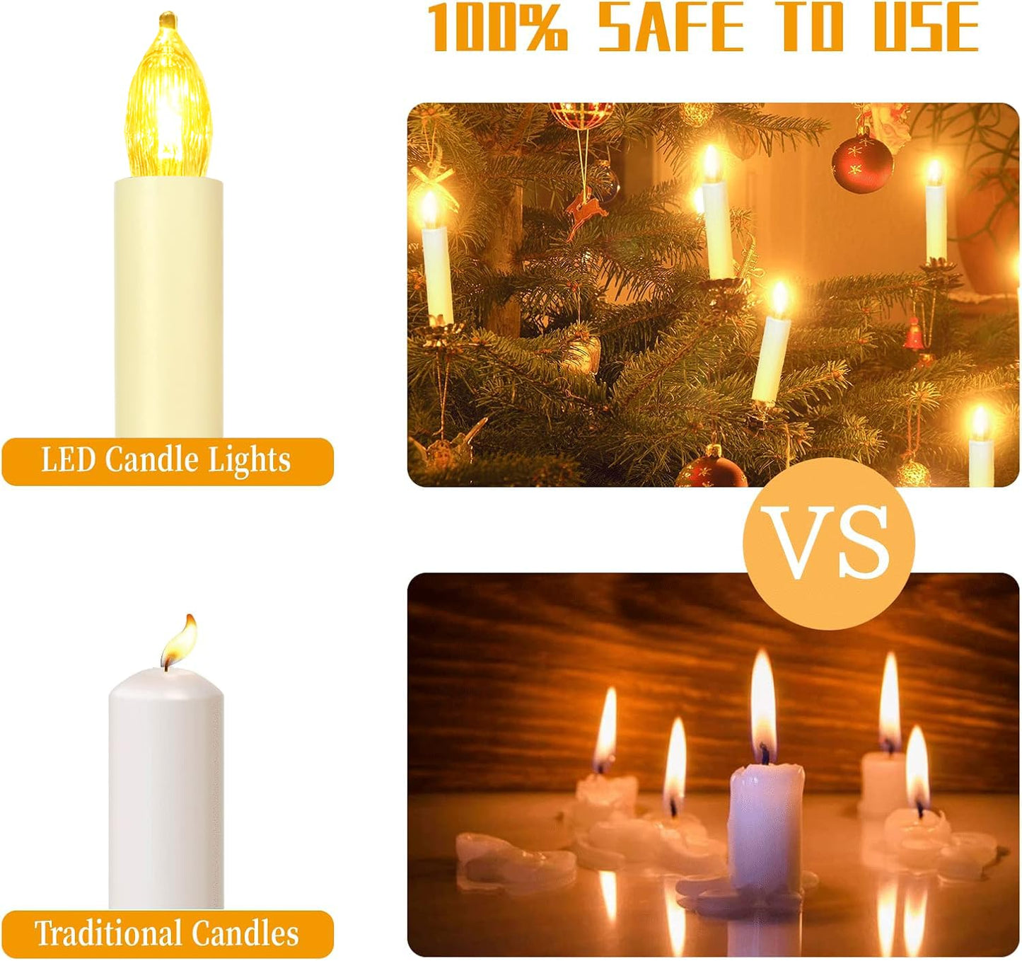 Sunjas 12PCS LED Flameless Candles Battery Operated Christmas Tree Candles with Remote, Button Cell Battery, Timer, Dimmer Battery Candle Flickering Warm Light Window Candle Christmas Home Decor