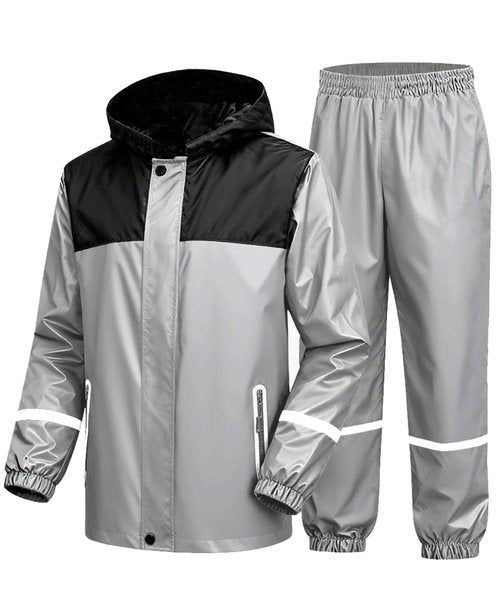 Dekomere Kids Rain Suit Boys Girls Waterproof Lightweight Raincoat and Pant Rain Gear for Camping Hiking