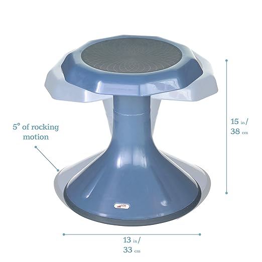 ECR4Kids ACE Active Core Engagement Wobble Stool, 15-Inch Seat Height, Flexible Seating, Powder Blue