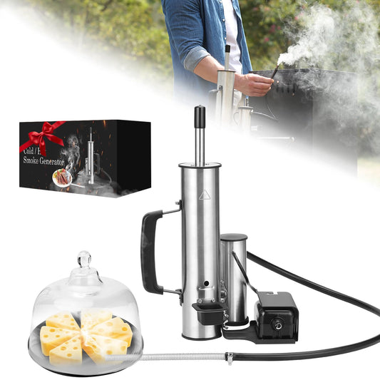 2026 Upgrade Electric Smoker Generator, Cold Smoker 60-70°F for Cheese/Salmon, Adjustable Smoke Volume Air Pump, Smoke Tube for Pellet Smoker, Fits Gas/Pellet Grill, Smoking Accessory Gift for Men