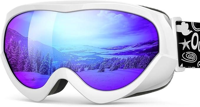 OutdoorMaster Kids Ski Goggles - Helmet Compatible Snow Goggles for Boys & Girls with 100% UV Protection