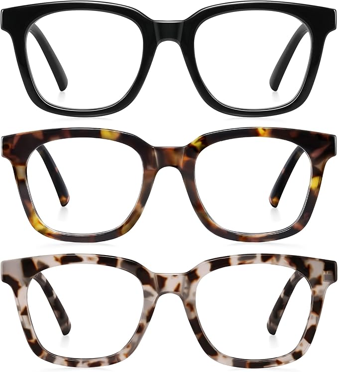 AIMISUV Reading Glasses for Women Men - Blue Light Blocking Magnifying Readers,Oprah Square Anti-Glare Computer Eyeglasses