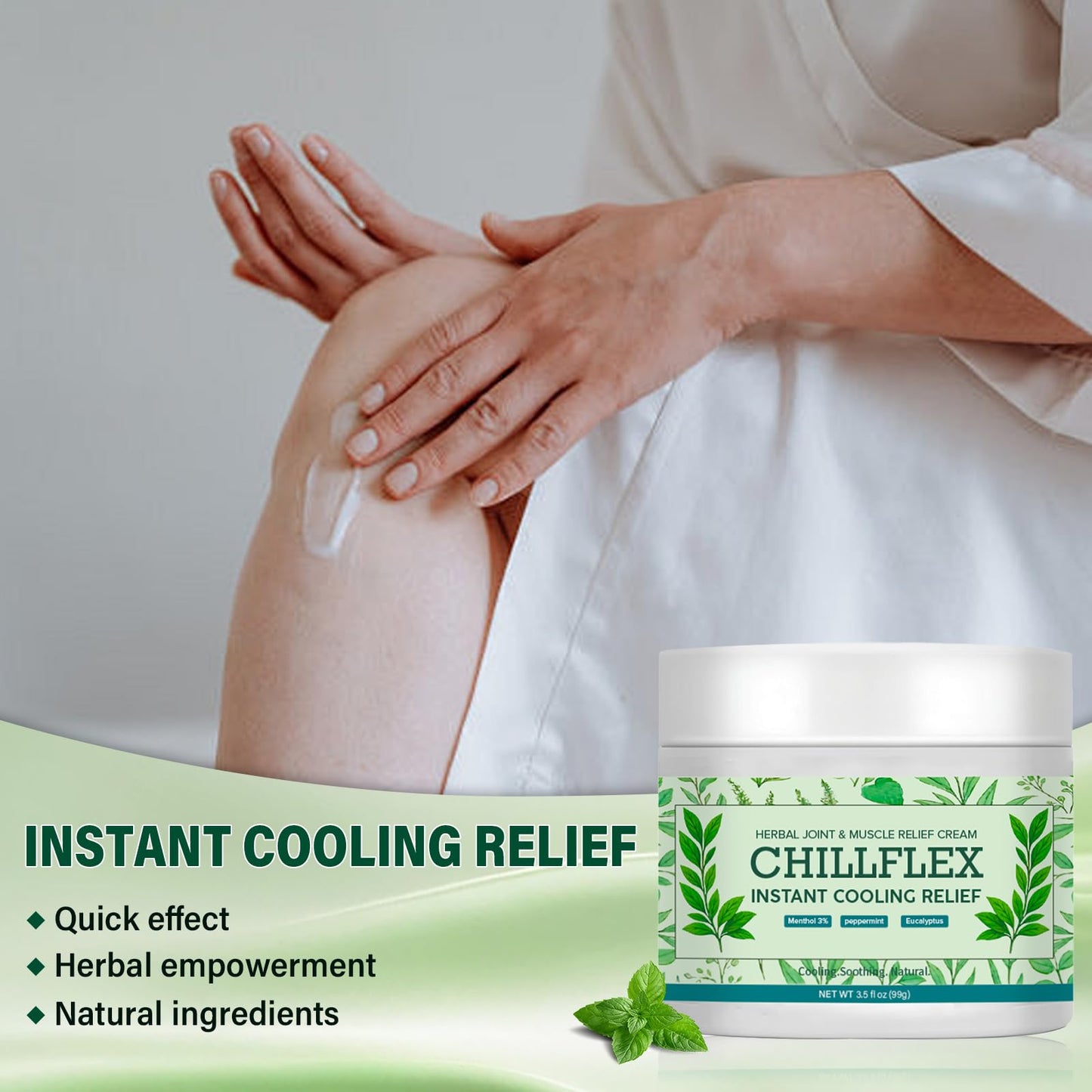 eltolent CHILLFLEX Menthol Soothing Cream, Joint Activities Throughout The Body, Cooling Soothing Ointment for Muscle, Head, Lum