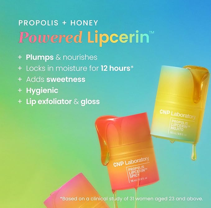 CNP Honey Lip Butter - Propolis Lipcerin™ 02 Berry, Hydrating Overnight Manuka Lip Balm & Mask, 12hr Long-Lasting Moisture, Stocking Stuffers, Gifts for Women, 0.5 fl.oz.