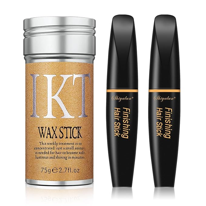 SUOFEIYA Hair Wax Stick for Flyaways, Wax Stick for Hair,Fly Away Hair Tamer Stick for Baby Hair, Hair Pomade Stick Long Lasting Styling Wax for Wigs