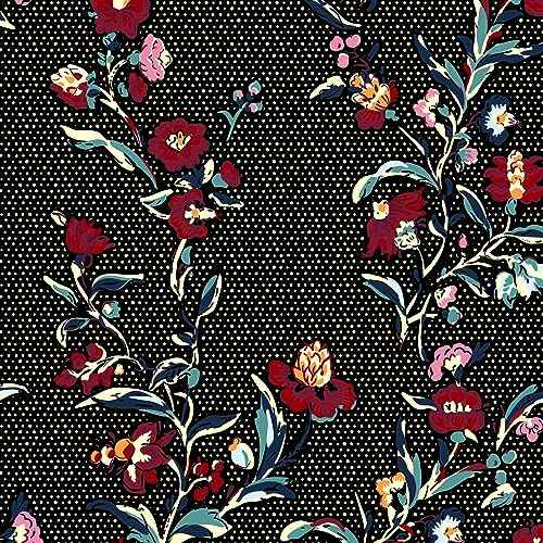 Vera Bradley Cotton Campus Backpack, Perennials Noir Dot