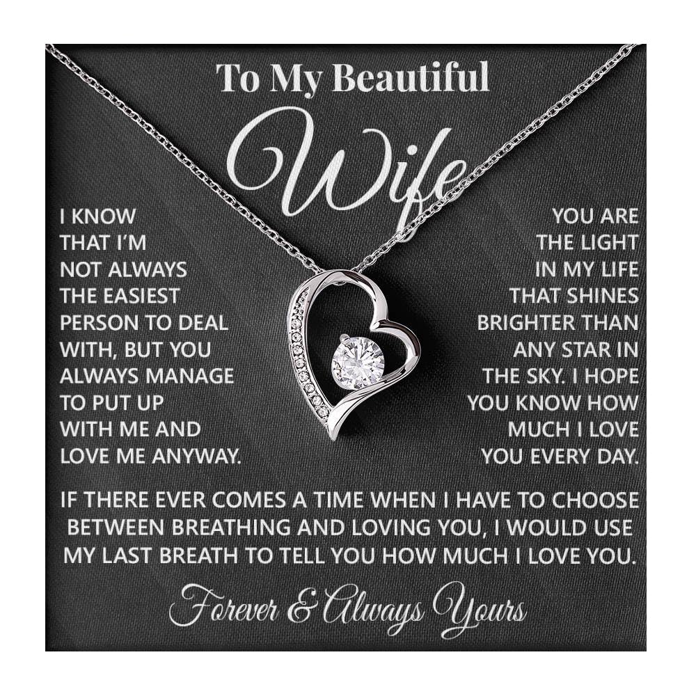 CALLA DECORGIFTS To My Beautiful Soulmate 'Forever Love' Gift Necklace Box With Amazing, Wearing Husband's Love - #19