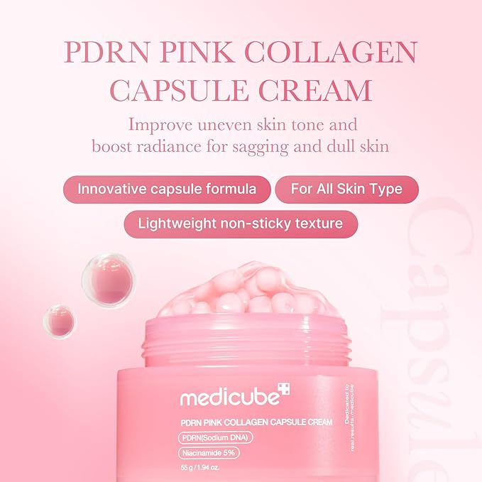 medicube Hydration & Glow Capsule Duo: Hyaluronic Acid and Salmon DNA PDRN Capsule Cream | Firming, Plumping, and Long-Lasting Moisture Care for Radiant, Supple Skin