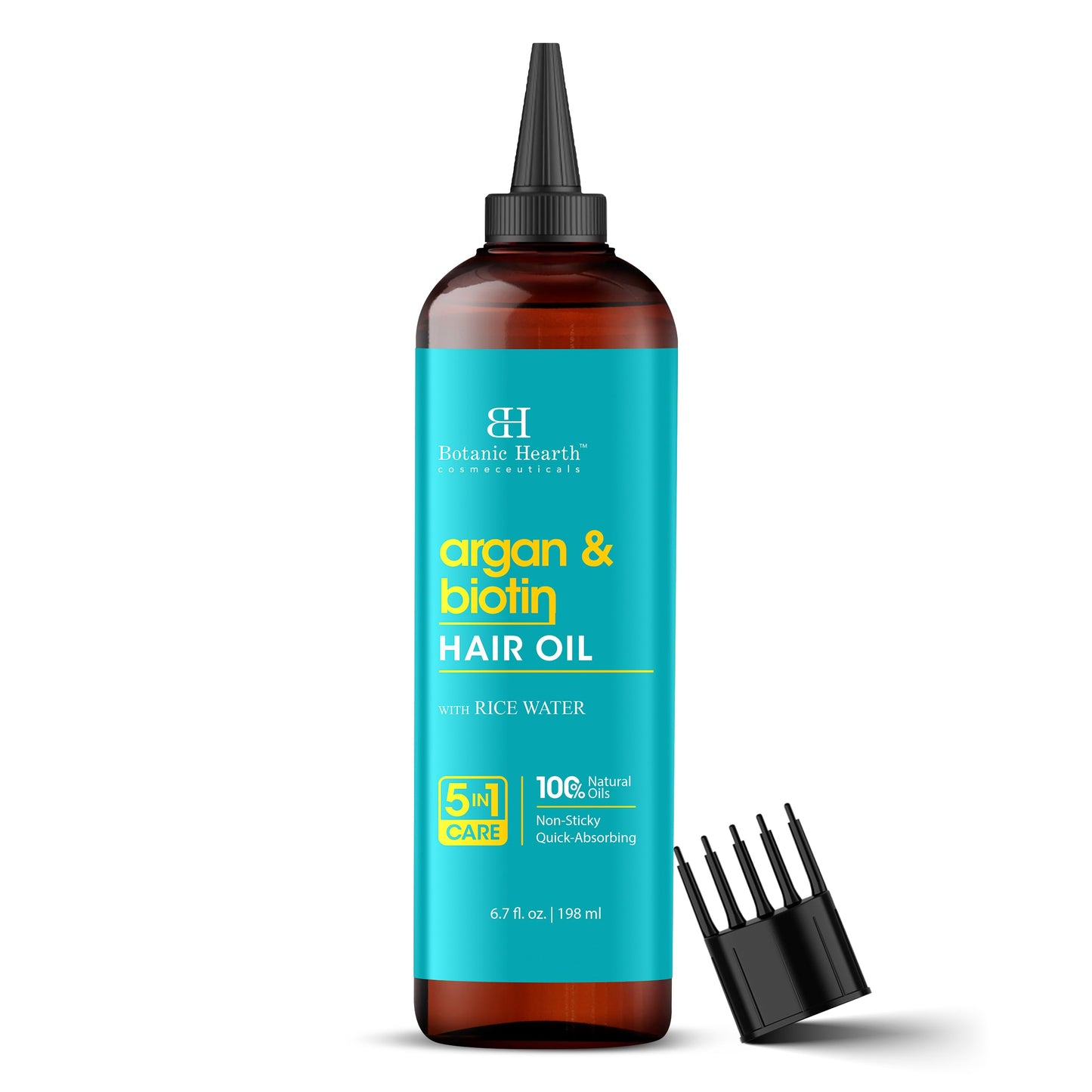 Botanic Hearth Pumpkin Seed & Castor Oil For Hair Growth (6.7 fl oz)| Infused with Pumpkin Seed, Castor, Biotin | Hair Oil Repai