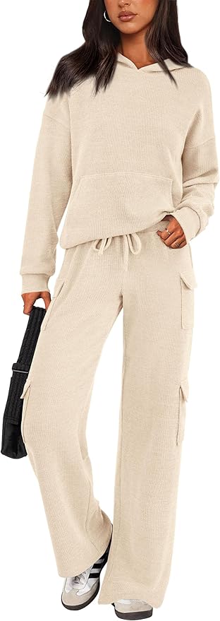 PRETTYGARDEN 2 Piece Sets for Women Fall 2026 Sweatsuits Outfits Lounge Matching Hoodie Set Travel Track Suits Winter Clothes