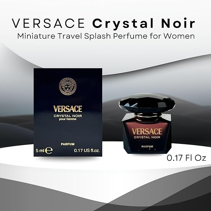 Versace Crystal Noir Perfume for Women Mini Parfum Splash 0.17 Ounce