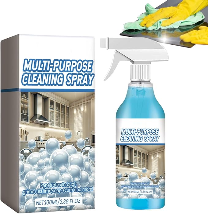 Grease Remover Kitchen, Multi-Purpose Cleaning Degreaser Spray, 100ml, Grime Cleaner, Appliance Stain Remover, Countertop Shine Spray, For Window Glass, Bathroom Toilet Furniture Office
