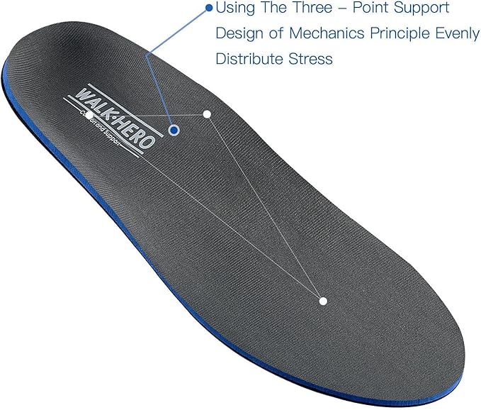 Plantar Fasciitis Feet Insoles Arch Supports Orthotics Inserts Relieve Flat Feet, High Arch (Mens 12-12 1/2 | Womens 14-14 1/2)