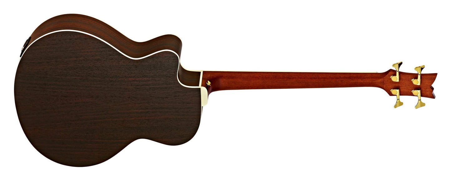 Ortega Guitars 4 String Deep Series Medium Scale Solid Top Acoustic-Electric Bass, Right (D558-4)