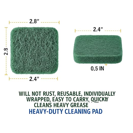 70-Pack Green Stainless Steel Soap Pads | Bulk Reusable Steel Wool Pads | Heavy-Duty Scouring Pads Pot Scrubber