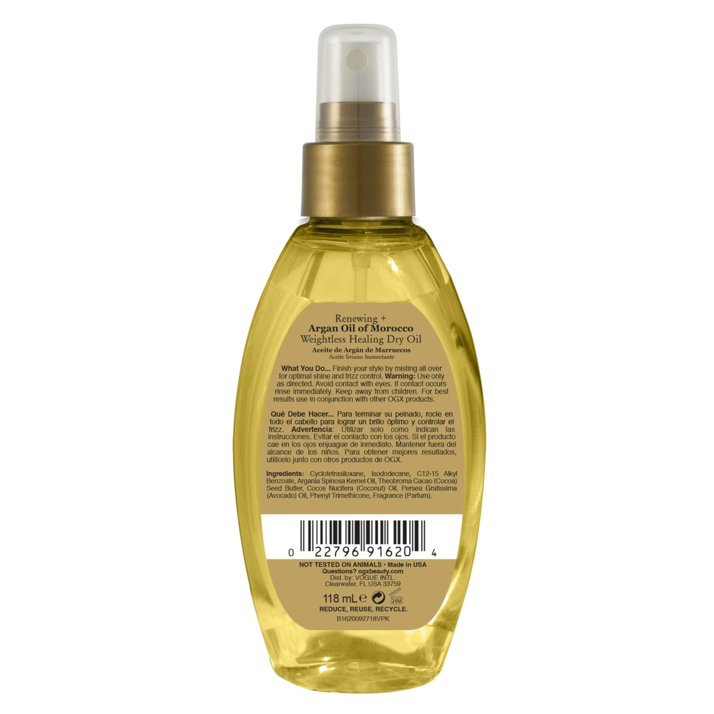 Organix Ogx Moroccan Argan Oil Weightless Dry Oil, 4 oz.