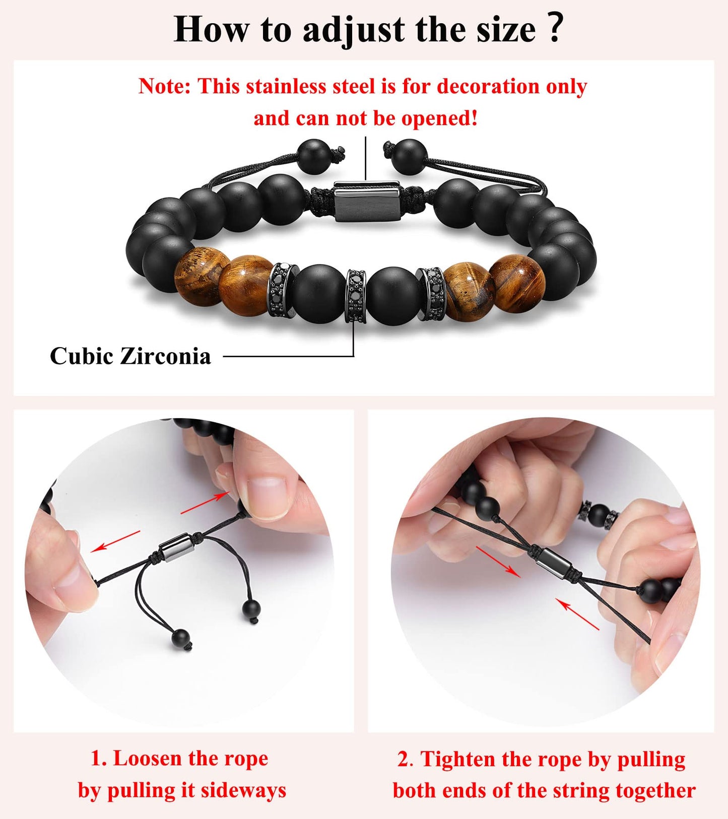 UNGENT THEM Fathers' Day Gifts for Husband from Wife, Husband Birthday Gift Ideas Bracelet Anniversary Christmas Sweetest Valent