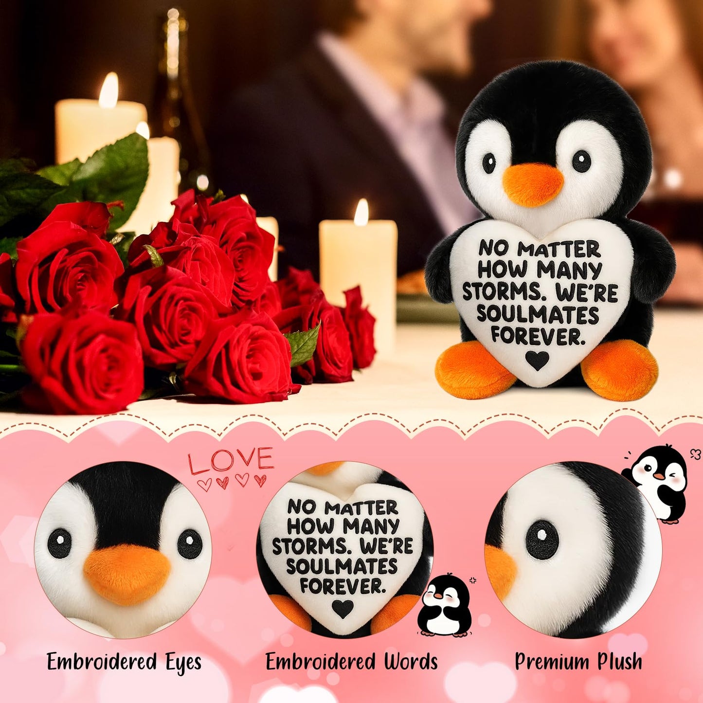 Happy Birthday Gifts for Women Men Unique Birthday Gift Ideas for Best Friend Sister Brother Year Old Teens Dad Mom Grandpa Grandma Cute Funny Emotional Inspirational Support Positive Penguin - 6inch