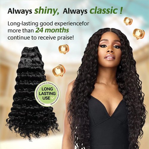 ISSEY KASUMI Raw Indian Human Hair Single Bundle,Triple Lifespan Than Regular Virgin Hair,In-Store Quality,Online Price! 100% Raw Indian Hair Bundles Deep Wave Raw Hair Bundles 20 Inch
