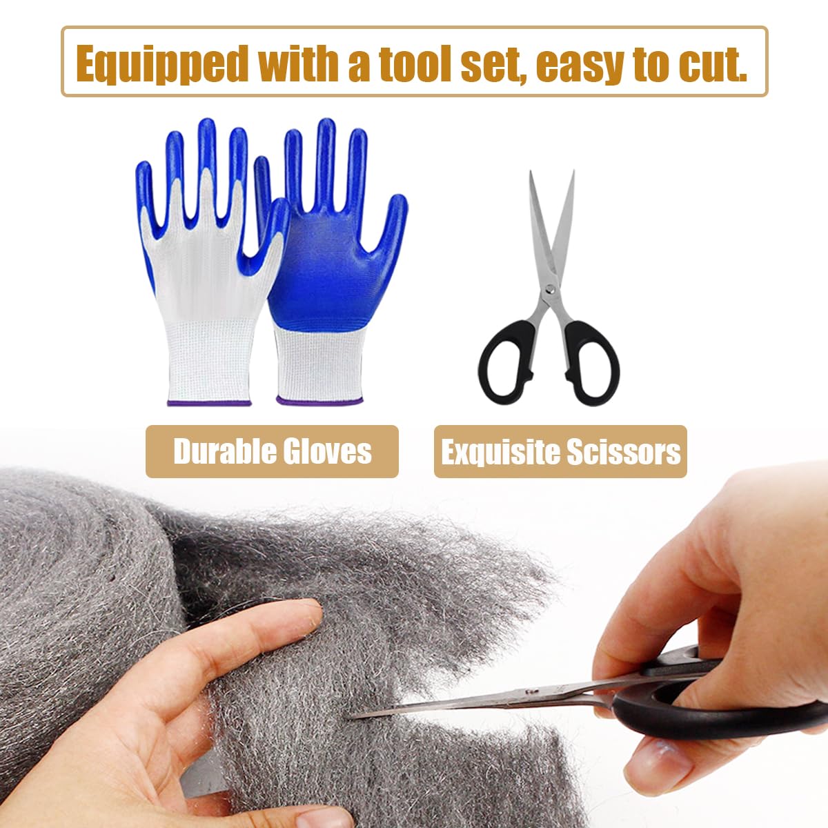 Apalie 2Pack Steel Wool for Mice Control 3.2" x10.5 ft Wool, Gap Filler for Home & Garage, DIY Bundle with Gloves & Scissors