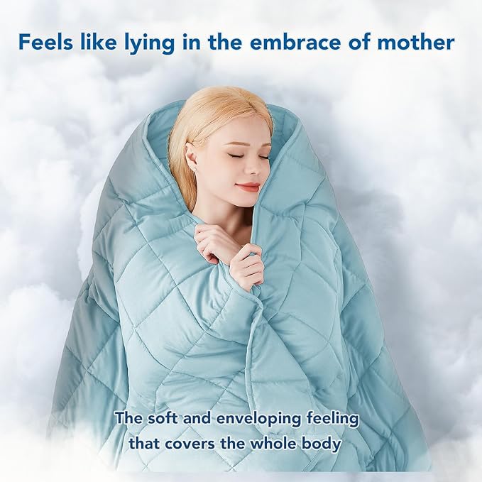 Topcee Weighted Blanket for Adults (20 lbs, 60" x 80") Queen Size Soft Cooling Heavy Blanket Sleeping, Apply to 190-210 lbs Body, Thick Breathable Blanket with Glass Bead, Easy Care
