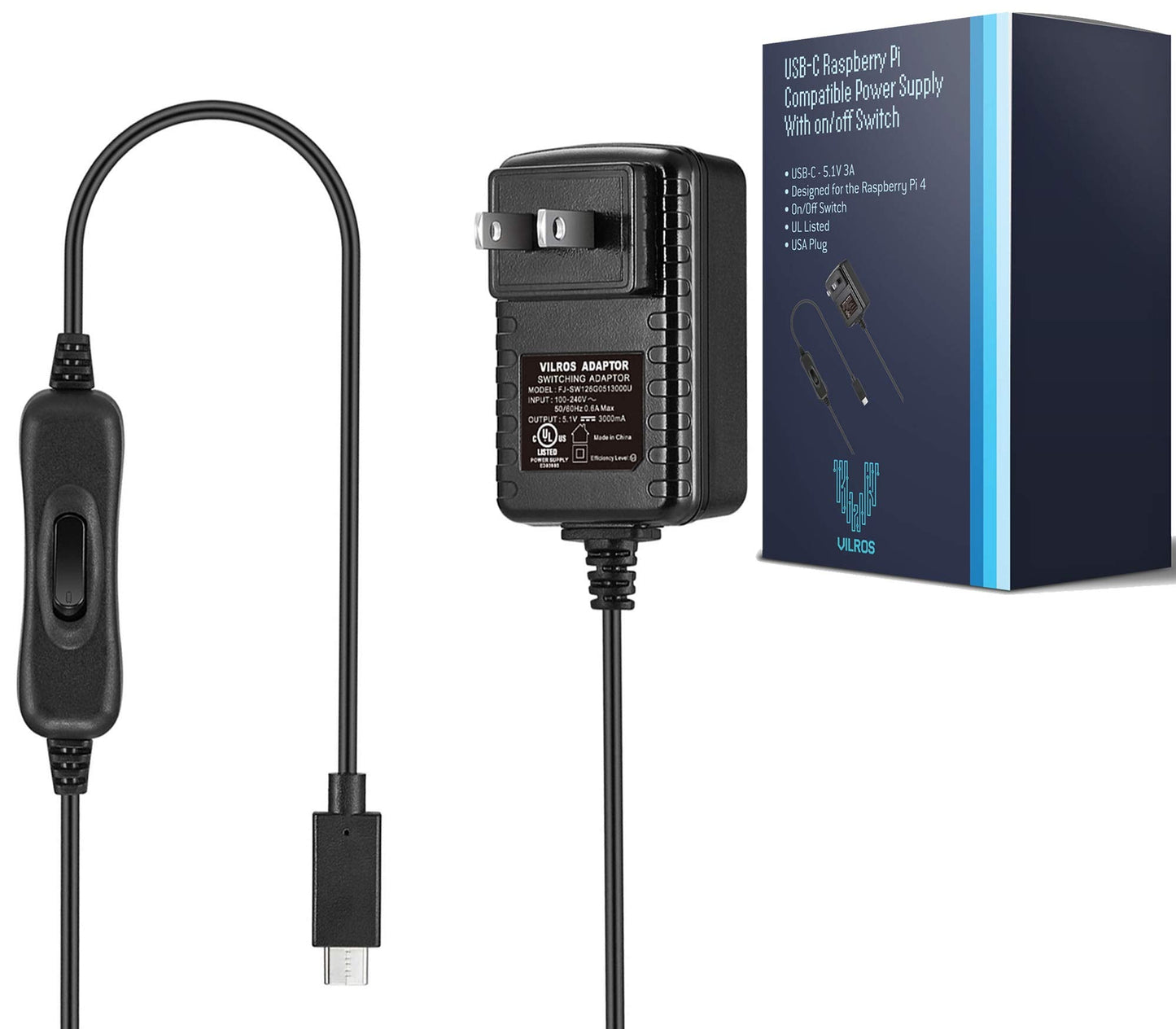 Vilros Raspberry Pi 4 4GB Basic Starter Kit with Fan-Cooled Heavy-Duty Aluminum Alloy Case