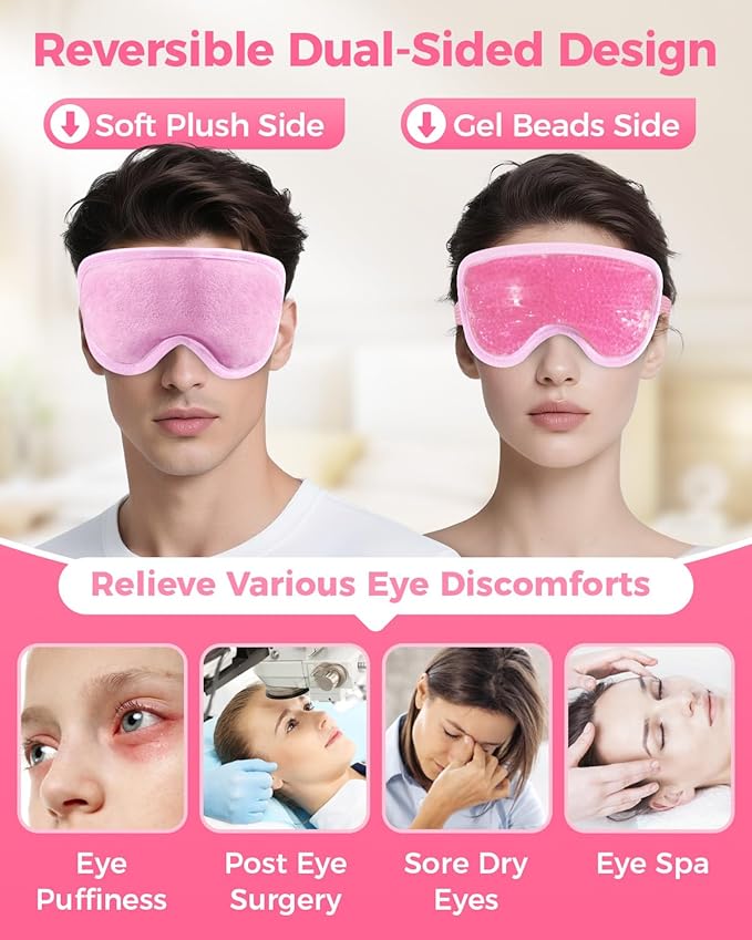 Face Down Pillow Massage Headrest for Bed Massage Head Holder w/ Gel Eyemask At Home Salon Breathable Foam Face Down Pillow After Eye Surgery Vitrectomy Recovery Sleeping Massage Face Cradle for Bed