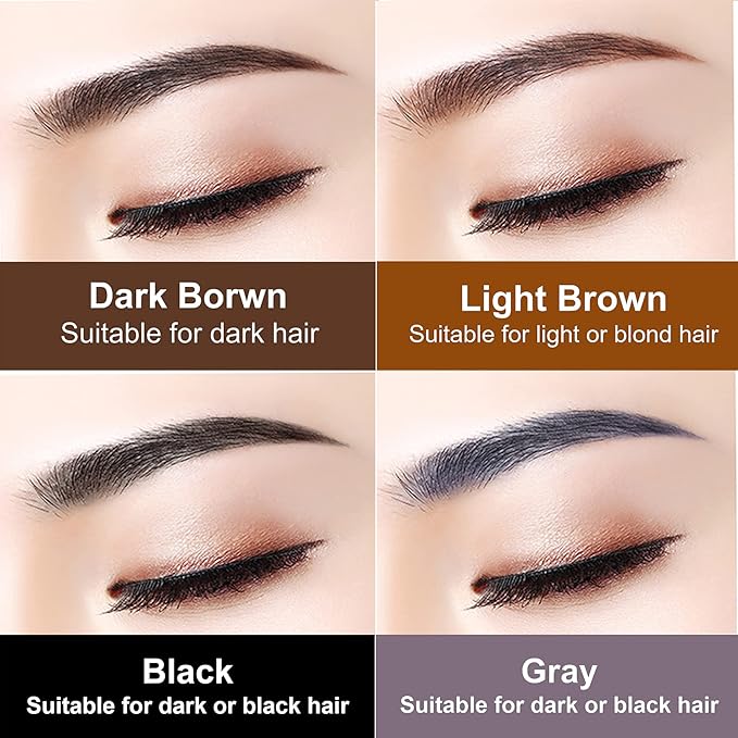 AWCCXMYM 12 Pcs Dark Brown Eyebrow Pencils for Women with Sharpener Waterproof and Sweat-Proof Eyebrow Pen Long-Lasting Eyeliner Pencil Create a Natural Eye Brow Makeup
